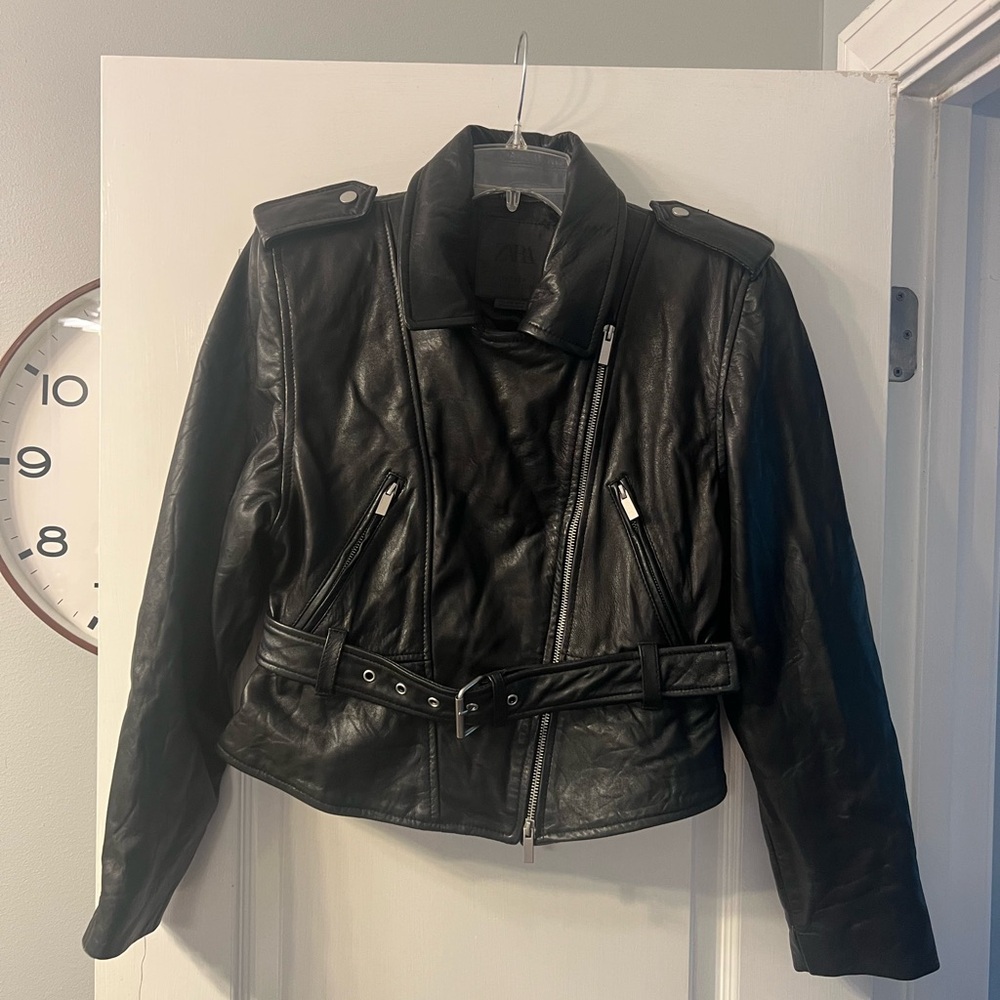 Zara Black Leather Jacket